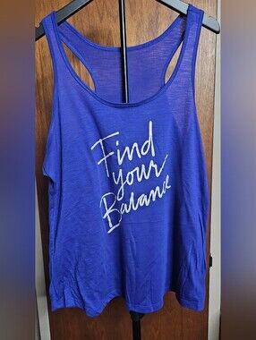 Old Navy Royal Blue Racerback Tank - Find Your Balance Plus Size XXL